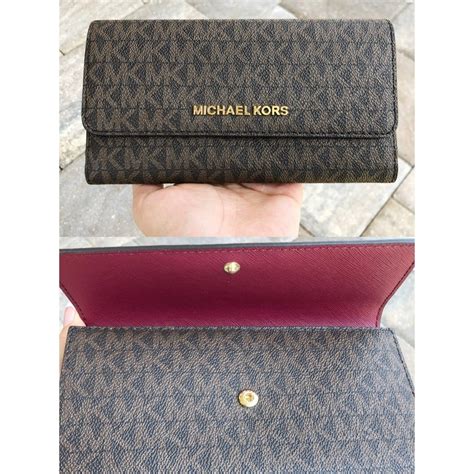 jet set travel large slim wallet michael kors|Michael Kors multifunction wallet.